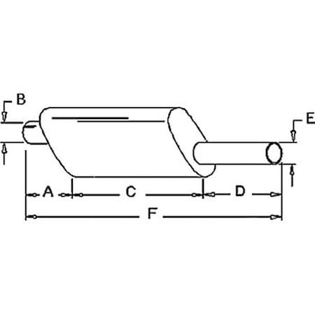 Aftermarket Muffler Vertical Mount Fits Ford 3000 4000 6600 4110 4600 2600 4100 2000 3600 C5NN5230AR
